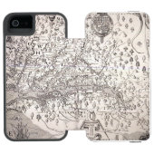 Virginia Map, 1612 Incipio iPhone Portemonnee Hoesje (Agenda Open)