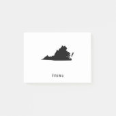 Virginia Map - Black and White Modern Virginia Map Post-it® Notes (Voorkant)