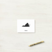 Virginia Map - Black and White Modern Virginia Map Post-it® Notes (Op bureau)
