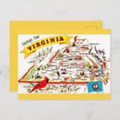  Virginia Map Briefkaart (Voorkant / Achterkant)