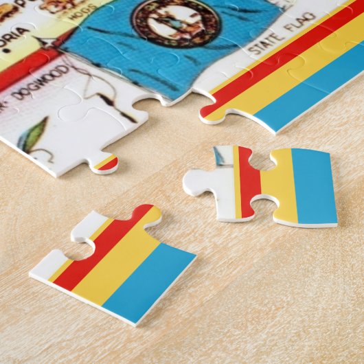  Virginia Map Briefkaart Legpuzzel (Zijkant)