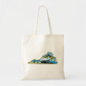 Virginia Map Chesapeake Charlottesville Lynchburg Tote Bag (Voorkant)
