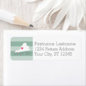 Virginia Map Home State Love met Custom Heart Etiket (Insitu)