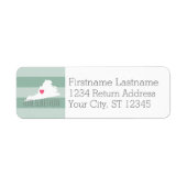 Virginia Map Home State Love met Custom Heart Etiket (Voorkant)