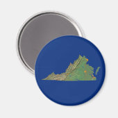 Virginia Map Magnet (Voorkant / Achterkant)