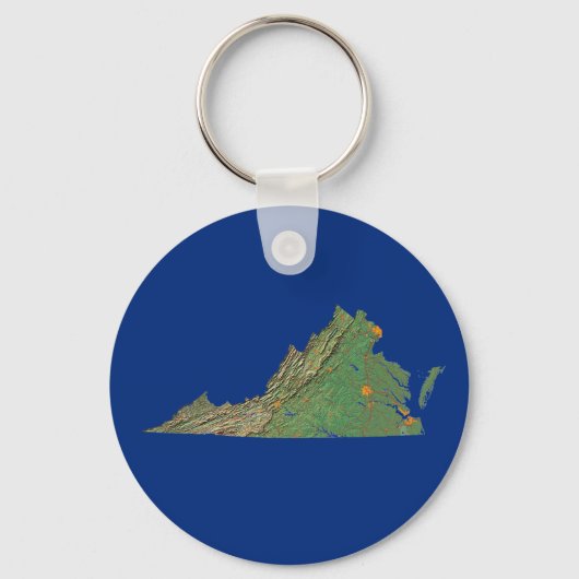 Virginia Map Sleutelhanger (Voorkant)
