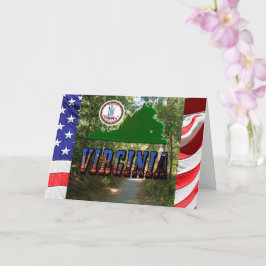Virginia Map State Seal Afbeelding Text Jubileum Kaart