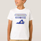 VIRGINIA MAP, VIRGINIA, USA. SAMER BRASIL T-SHIRT (Voorkant)
