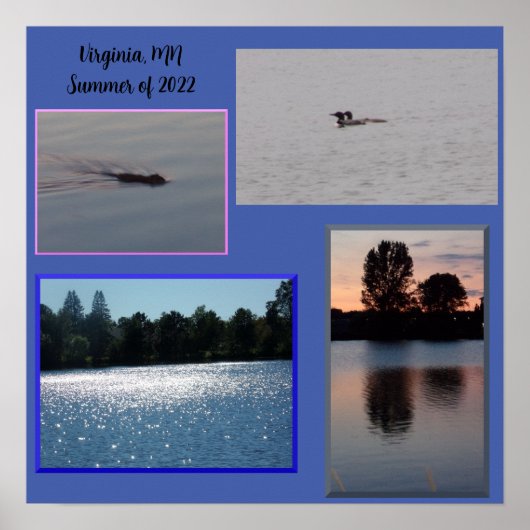 Virginia, MN Lake Poster (Voorkant)