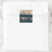 Virginia Monogram | Kom onze zuivelprijs halen Vierkante Sticker (Tas)