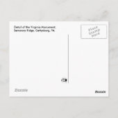 Virginia Monument (Gettysburg-Briefkaart) Briefkaart (Achterkant)