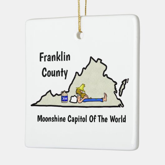Virginia Moonshine-kerstversiering Keramisch Ornament (Links)