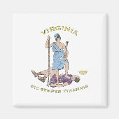  Virginia Motto Sic Semper Tyrannis Magneet (Voorkant)