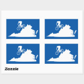 Virginia Mountain Biking Rechthoekige Sticker (Vel)