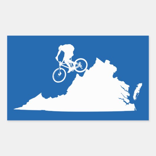 Virginia Mountain Biking Rechthoekige Sticker (Voorkant)