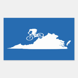 Virginia Mountain Biking Rechthoekige Sticker