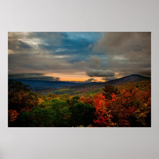 Virginia Mountain Sunset Print (Voorkant)