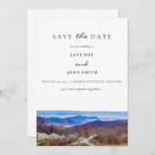 Virginia Mountains redden de datum Save The Date (Voorkant / Achterkant)