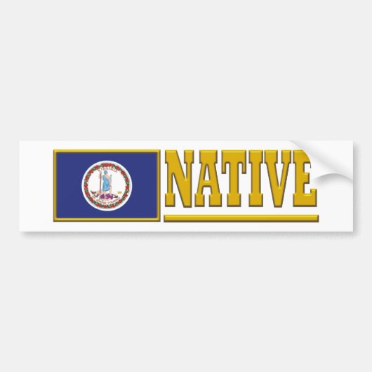 Virginia Native Bumpersticker (Voorkant)