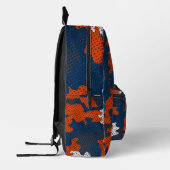 Virginia Navy & Orange Camo Printed college Bedrukte Rugzak (Links)