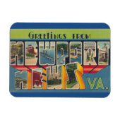 Virginia, Newport Nieuws Magneet (Horizontaal)