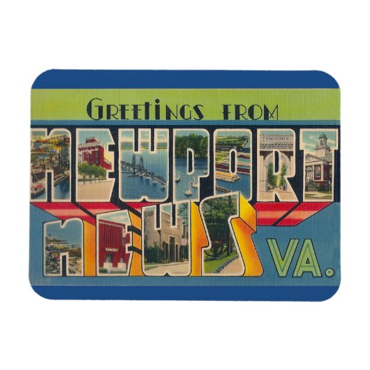Virginia, Newport Nieuws Magneet (Horizontaal)