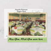 Virginia, Normandie Restaurant, Virginia Beach Briefkaart (Voorkant / Achterkant)