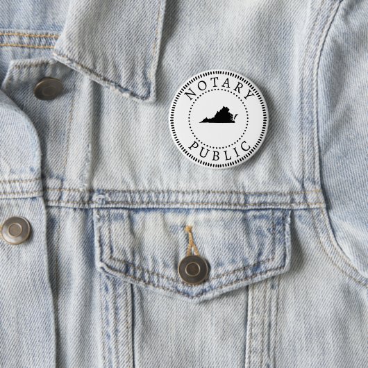 Virginia Notary Public Ronde Button 5,7 Cm (In situ)