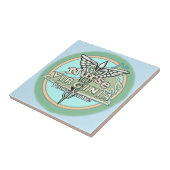 Virginia Nurse Caduceus Tegeltje (Zijkant)