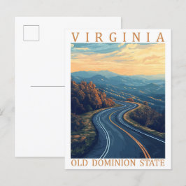 Virginia Old Dominion Staat USA Reisbestemming Briefkaart