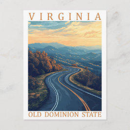 Virginia Old Dominion Staat USA Reisbestemming Briefkaart