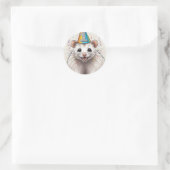 Virginia Opossum draagt pet Ronde Sticker (Tas)