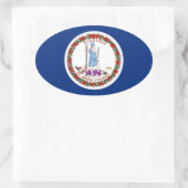 Virginia Ovale Sticker (Tas)