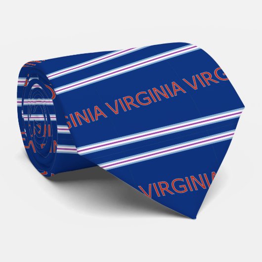 Virginia Patterned Striped Necktie Stropdas (Opgerold)