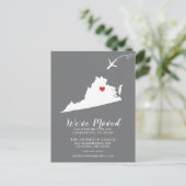 VIRGINIA-postkaart van de staat die de aankondigin Briefkaart (Staand voorkant)