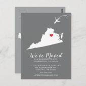 VIRGINIA-postkaart van de staat die de aankondigin Briefkaart (Voorkant / Achterkant)