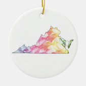Virginia Pride Keramisch Ornament (Voorkant)