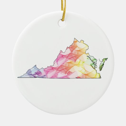 Virginia Pride Keramisch Ornament (Voorkant)