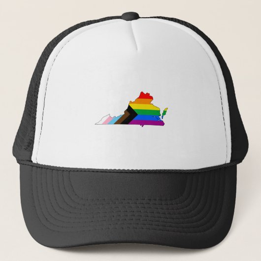 Virginia Progress Pride Trucker Pet (Voorkant)