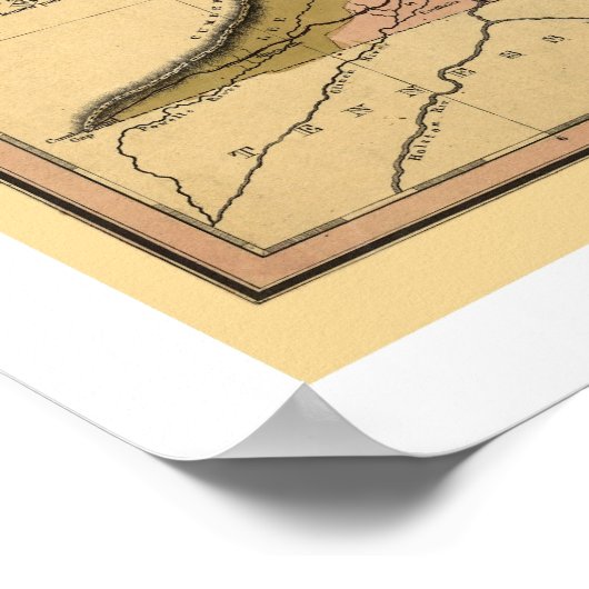 Virginia Railroad & Town Map 1848 Poster (Hoek)