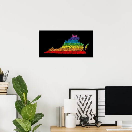 virginia rainbow poster (Thuiskantoor)