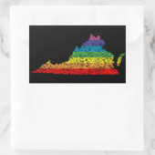 virginia rainbow rechthoekige sticker (Tas)