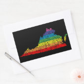 virginia rainbow rechthoekige sticker (Envelop)