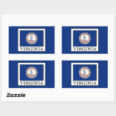 Virginia Rechthoekige Sticker (Vel)