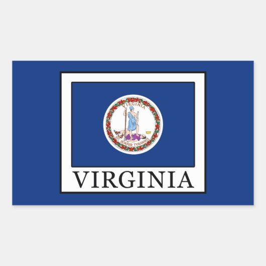 Virginia Rechthoekige Sticker (Voorkant)