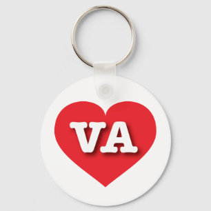 Virginia Red Heart - Ik hou van VA Sleutelhanger
