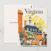 Virginia Reisposter Ansichtkaart Briefkaart (Voorkant / Achterkant)