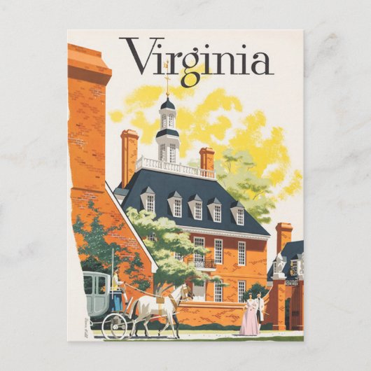 Virginia Reisposter Ansichtkaart Briefkaart (Voorkant)