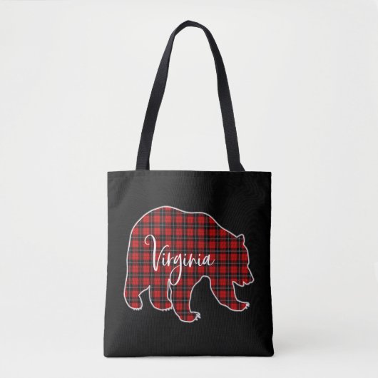 Virginia Retro Stijl Vrolijk Kerstfeest Tote Bag (Voorkant)