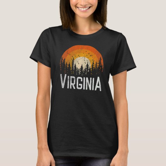 Virginia Retro Style 70s 80s 90s Home T-shirt (Voorkant)